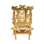 Trono romano dello Stato Pontificio in legno dorato