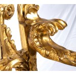 Trono romano dello Stato Pontificio in legno dorato