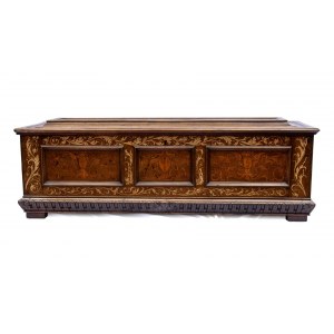 A walnut bridal cassone