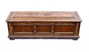 A walnut bridal cassone