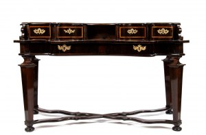 Italian inlaid wood San Filippo writing desk