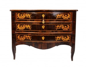 Inlaid rosewood commode