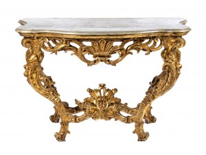 Console italienne dorée, Louis XV