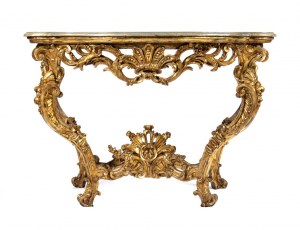 Console italienne dorée, Louis XV