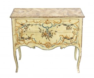 Commode italienne peinte et laquée, Louis XVI