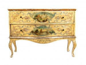 Commode Marche laquée et peinte