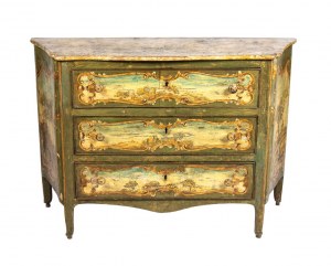 Commode italienne laquée Louis XV
