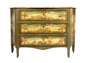 Commode italienne laquée Louis XV