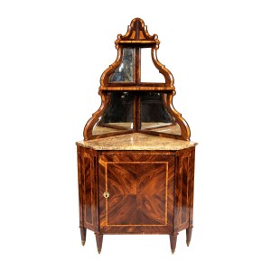 French corner cabinet in purple ebony, Louis XVI