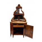 French corner cabinet in purple ebony, Louis XVI