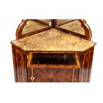 French corner cabinet in purple ebony, Louis XVI