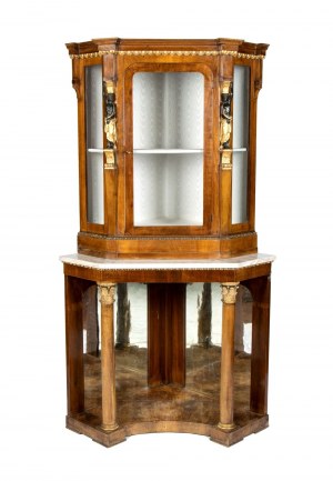 Italian empire walnut corner unit