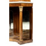 Italienischer Empire-Eckschrank aus Nussbaum