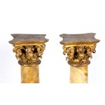 Pair of gilded wooden columns Luigi XVI- Italy