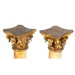 Pair of gilded wooden columns Luigi XVI- Italy