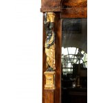 Tuscan Empire walnut console table with mirror - Italy