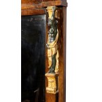 Tuscan Empire walnut console table with mirror - Italy