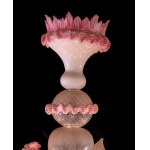 Italský lustr Murano , růžová barva