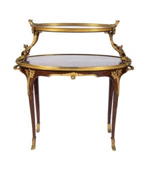 Paul Sormani, French table with pull-out tray top, manners of Paul Sormani