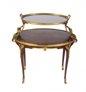 Paul Sormani, French table with pull-out tray top, manners of Paul Sormani