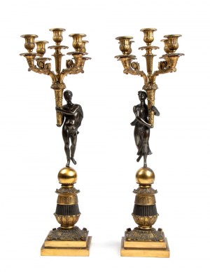Coppia di candelabri neoclassici francesi