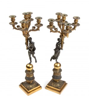Pair of French Neoclassical candelabra