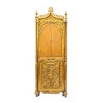 Pair of venete gilded corner cabinets