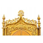 Pair of venete gilded corner cabinets
