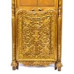 Pair of venete gilded corner cabinets