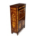 Dutch mahogany inlaid secretaire, Charles X