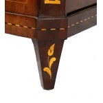Dutch mahogany inlaid secretaire, Charles X