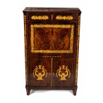 Dutch mahogany inlaid secretaire, Charles X