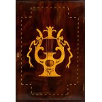 Dutch mahogany inlaid secretaire, Charles X