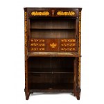 Dutch mahogany inlaid secretaire, Charles X