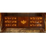 Dutch mahogany inlaid secretaire, Charles X