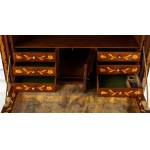 Dutch mahogany inlaid secretaire, Charles X