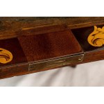 Dutch mahogany inlaid secretaire, Charles X
