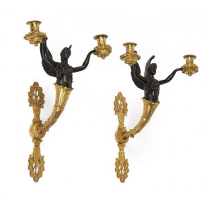 Pair of French empire wall applique