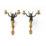 Pair of French empire wall applique