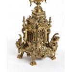 Pair of French gilded bronze candelabra