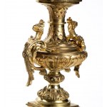 Pair of French gilded bronze candelabra