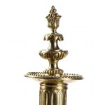 Pair of French gilded bronze candelabra