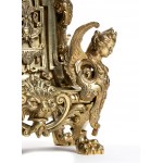Pair of French gilded bronze candelabra