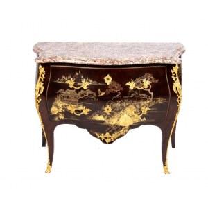 French chinoiserie painted and lacquered dresser