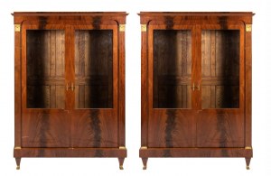 Pair of French empire bookcases
