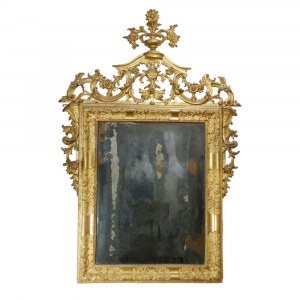 Benátske pozlátené zrkadlo Luigi XV