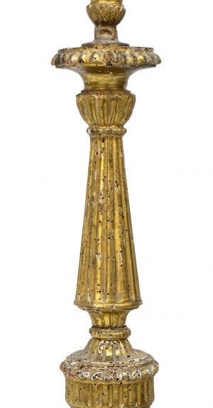 Italian gilded wooden torcher