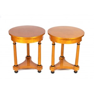 Pair of small tables in Biedermeier style