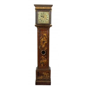 English Georgian chinoiserie grandfather's clock