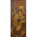 English Georgian chinoiserie grandfather's clock